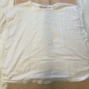 zara cropped sleeve top